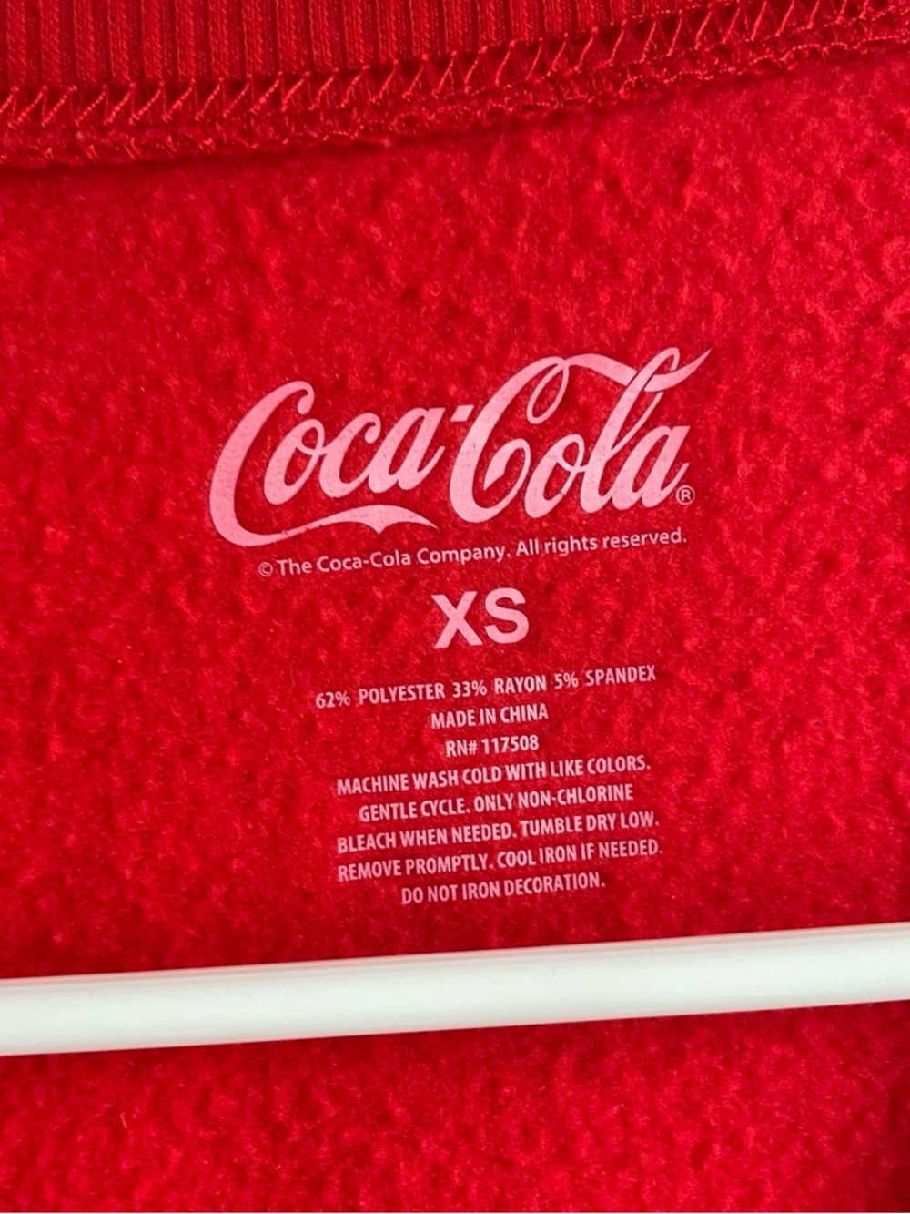 Red Coca Cola Logo Sweatshirt - Picture 2 of 2
